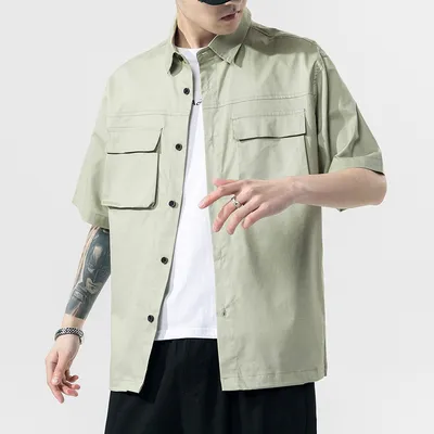 Summer drawstring hem tooling short sleeve