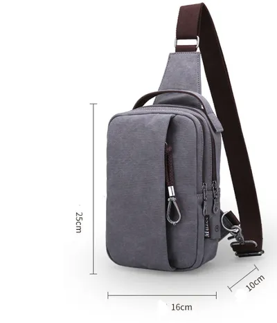 Men's casual canvas shoulder bag