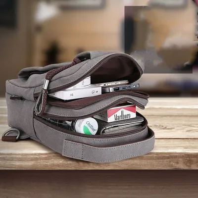 Men's casual canvas shoulder bag