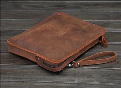 Men's business leather shoulder bag