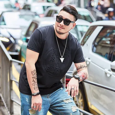 Half sleeve printed loose fat T-shirt