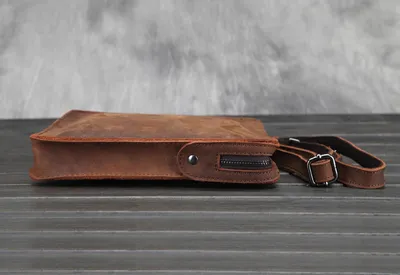 Men's business leather shoulder bag