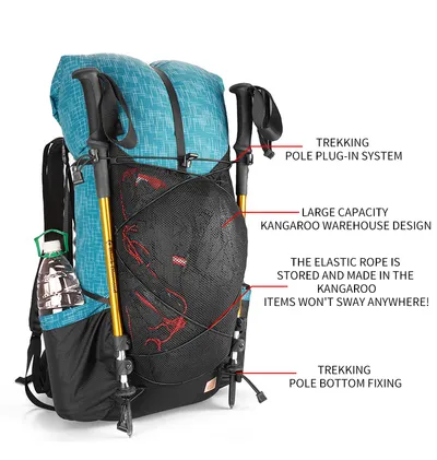 حقيبة ظهر كبيرة السعة وخفيفة الوزن للغاية