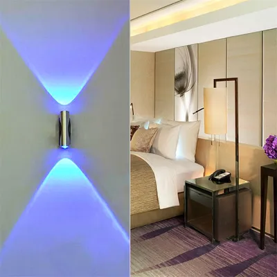 ضوء LED مزدوج الرأس على الحائط