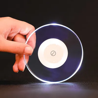 قاعدة أكواب مضيئة بتقنية LED، قاعدة أكواب متوهجة، قاعدة أكواب كوكتيل، لوازم الحفلات