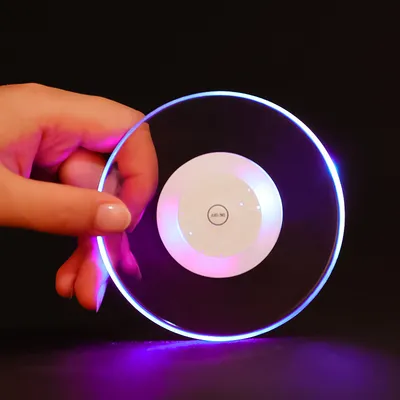 قاعدة أكواب مضيئة بتقنية LED، قاعدة أكواب متوهجة، قاعدة أكواب كوكتيل، لوازم الحفلات