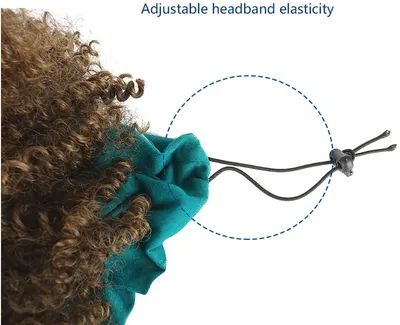 Fluffy short curly hair scarf