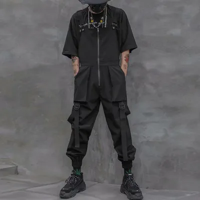 Hip-hop loose overalls men