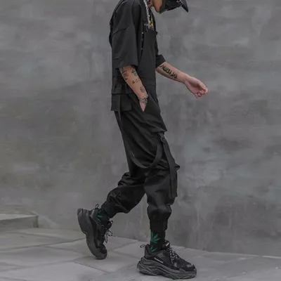 Hip-hop loose overalls men