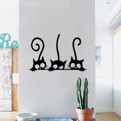 Three kittens wall sticker
