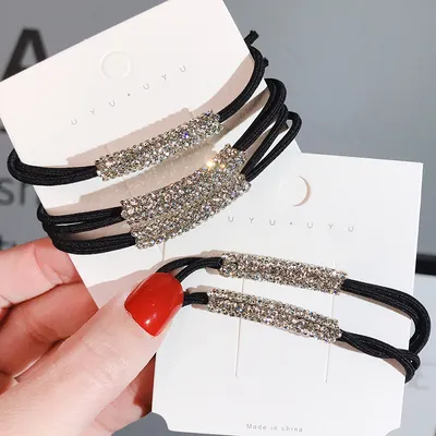 All-match fashion rhinestone hair tie