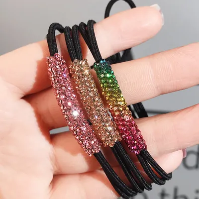 All-match fashion rhinestone hair tie