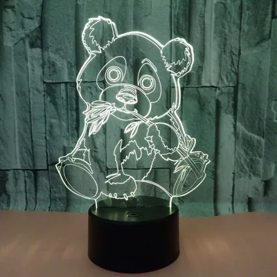 Pandas eat bamboo visual light