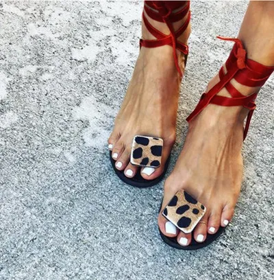 Lace up Roman sandals