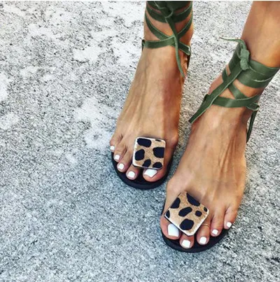 Lace up Roman sandals