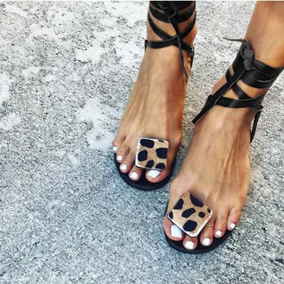 Lace up Roman sandals