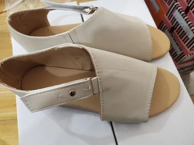 Fish Mouth PU European and American Sandals Flat Heel