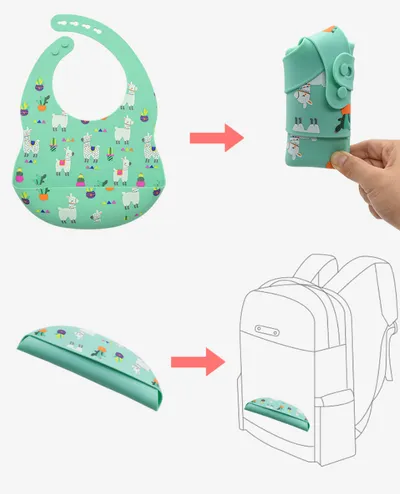 مريلة سيليكون لأكل الأطفال
