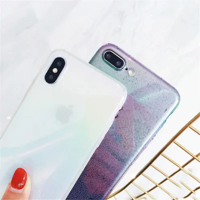 Gradient embossed raindrop phone case