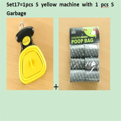 Dog Pet Travel Foldable Pooper Scooper With 1 Roll Decomposable bags Poop Scoop