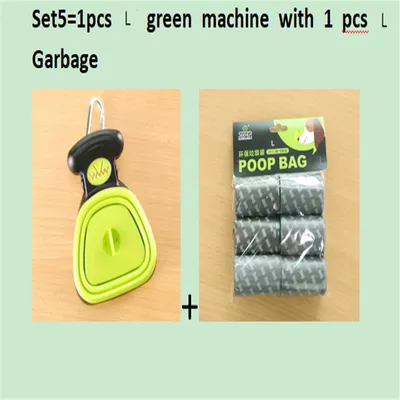 Dog Pet Travel Foldable Pooper Scooper With 1 Roll Decomposable bags Poop Scoop