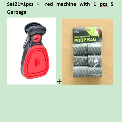 Dog Pet Travel Foldable Pooper Scooper With 1 Roll Decomposable bags Poop Scoop