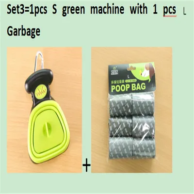 Dog Pet Travel Foldable Pooper Scooper With 1 Roll Decomposable bags Poop Scoop