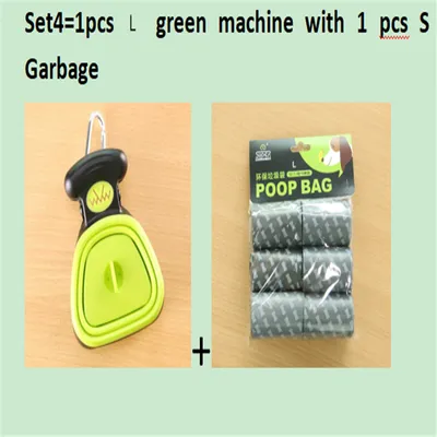 Dog Pet Travel Foldable Pooper Scooper With 1 Roll Decomposable bags Poop Scoop