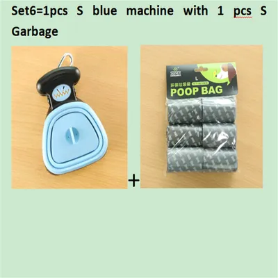 Dog Pet Travel Foldable Pooper Scooper With 1 Roll Decomposable bags Poop Scoop