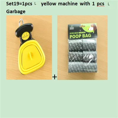 Dog Pet Travel Foldable Pooper Scooper With 1 Roll Decomposable bags Poop Scoop