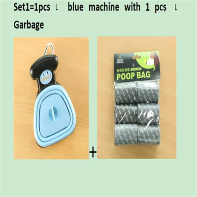Dog Pet Travel Foldable Pooper Scooper With 1 Roll Decomposable bags Poop Scoop
