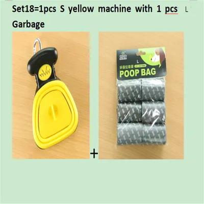 Dog Pet Travel Foldable Pooper Scooper With 1 Roll Decomposable bags Poop Scoop