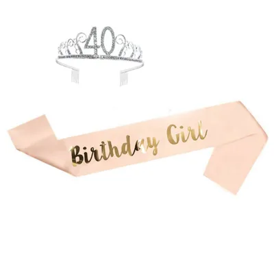Birthday Party Single Layer Bronzing Shoulder Strap Etiquette Strap