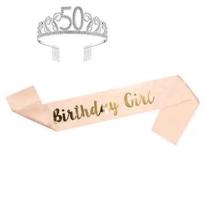 Birthday Party Single Layer Bronzing Shoulder Strap Etiquette Strap