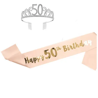 Birthday Party Single Layer Bronzing Shoulder Strap Etiquette Strap