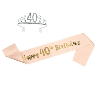 Birthday Party Single Layer Bronzing Shoulder Strap Etiquette Strap