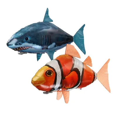 Remote control flying fish inflatable shark clown fish balloon