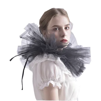 Performance decorative mesh fake collar