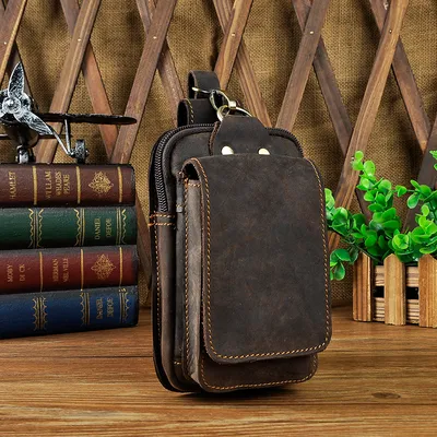 6 inch small belt bag with hook