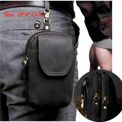 6 inch small belt bag with hook