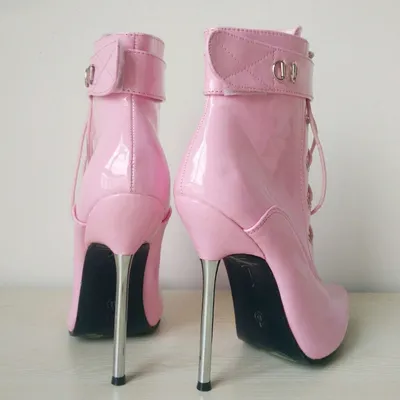 Locked Look- Ankle Strap Lace Up Boots