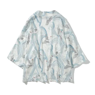 Loose three-quarter sleeve shirt jacket