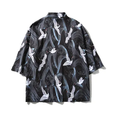Loose three-quarter sleeve shirt jacket