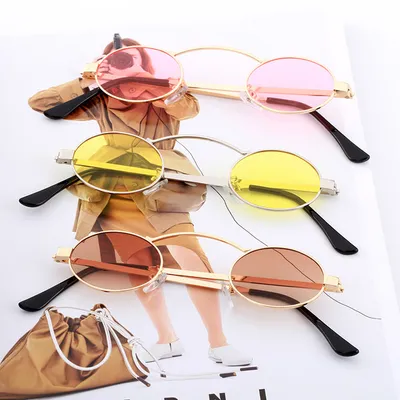 Fashionable small frame round sunglasses