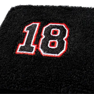 Male Black Number 18 Sports Wristband