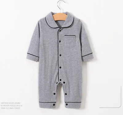 Thin baby one-piece pajamas spring and summer