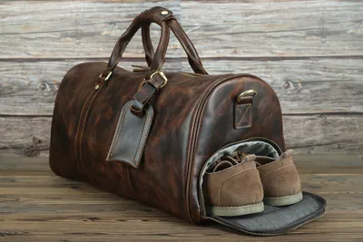 Horse leather men's travel bag
