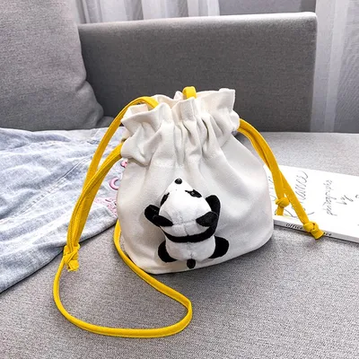 Cartoon canvas shoulder bag