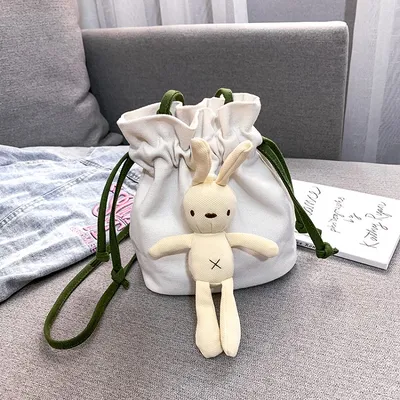 Cartoon canvas shoulder bag