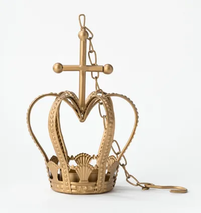 Wholesale wedding crown centrepiece candlestick gold metal candle holder for home decor